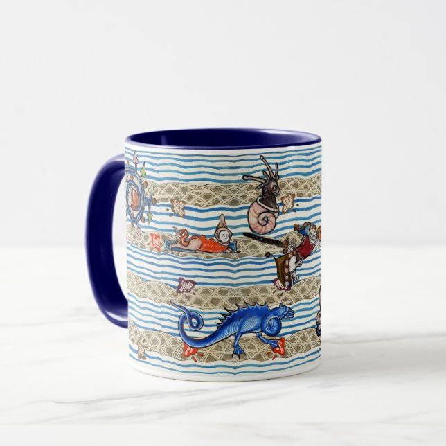 MEDIEVAL BESTIARY,SEA  MONSTERS FANTASY ANIMALS MUG (Front Left)