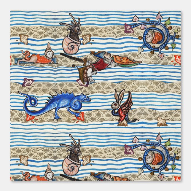 MEDIEVAL BESTIARY,SEA MONSTERS FANTASY ANIMALS  WALLPAPER (Front)