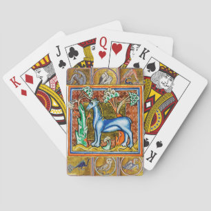 MEDIEVAL BESTIARY,UNICORN,FANTASTIC ANIMALS  PLAYING CARDS