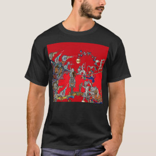 MEDIEVAL BESTIARY WAR, KNIGHTS,GIANT SNAILS Red  T-Shirt