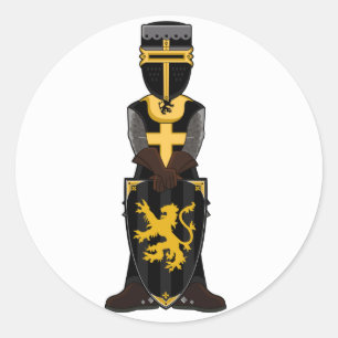Medieval Black Knight Sticker
