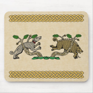 Medieval Boar Hunt Mouse Mat