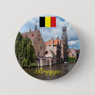 Medieval Brugge - Pro Photo 6 Cm Round Badge