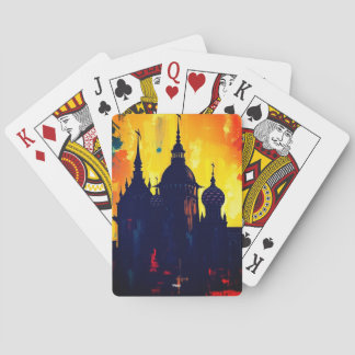 Medieval castle art deck playing cards
