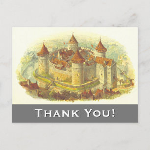 Medieval Castle "Thank You!" Postcard