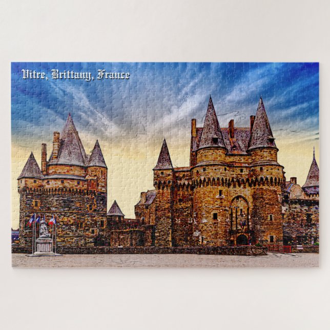 Medieval castle Vitre, Brittany, France. Jigsaw Puzzle (Horizontal)