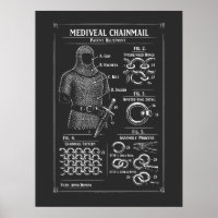 Medieval Chainmail Patent Blueprint