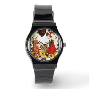 MEDIEVAL CHESS PLAYERS IN COURT  WATCH