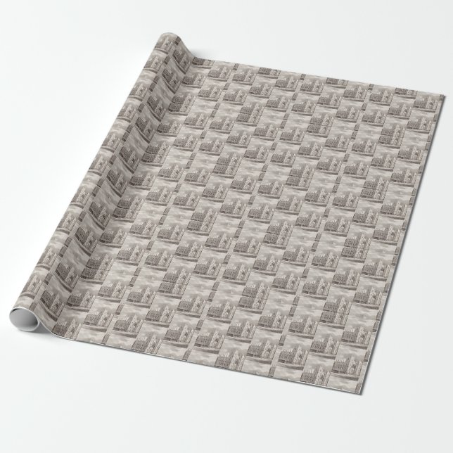 Medieval Christian Church Wrapping Paper (Unrolled)