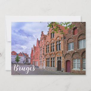 Medieval colorful brick houses in Bruges, Belgium