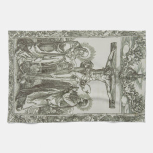 Medieval Crucifixion of Jesus Christ Tea Towel