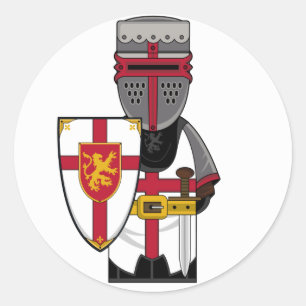 Medieval Crusader Knight Sticker