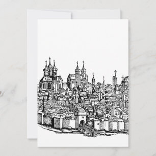 Medieval Erfurt Premium Chronicle of Thuringia Art Invitation