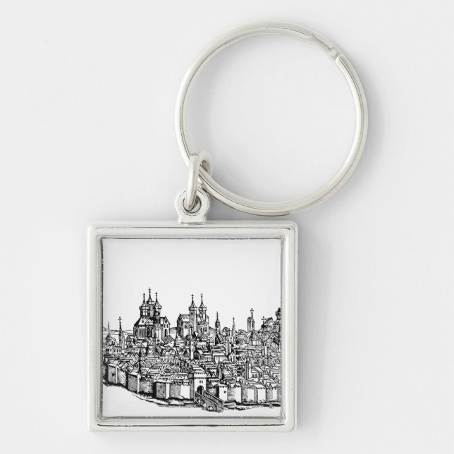 Medieval Erfurt Premium Chronicle of Thuringia Art Key Ring (Front)