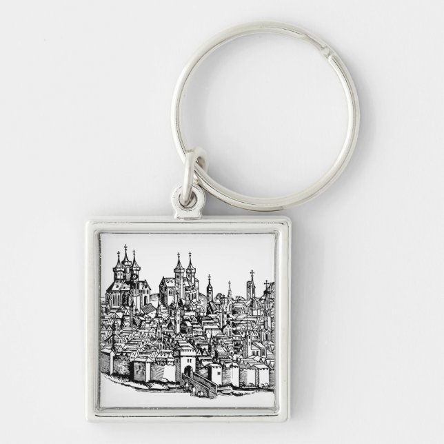 Medieval Erfurt Premium Chronicle of Thuringia Art Key Ring (Front)
