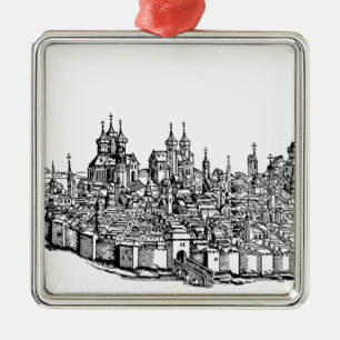 Medieval Erfurt Premium Chronicle of Thuringia Art Metal Tree Decoration