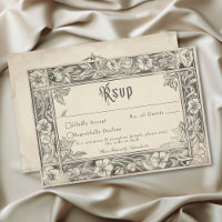 Medieval Fantasy Vintage Black Etching Wedding