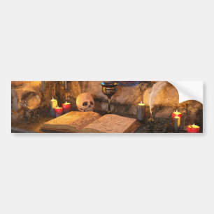 Medieval Fantasy Wizard's Study Bumper Sticker