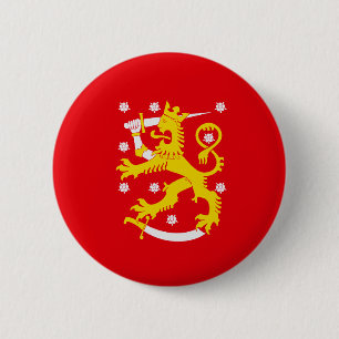 Medieval Flag of Finland 6 Cm Round Badge
