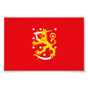 Medieval Flag of Finland Photo Print