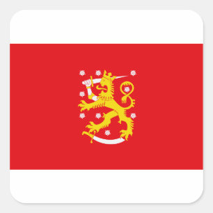 Medieval Flag of Finland Square Sticker