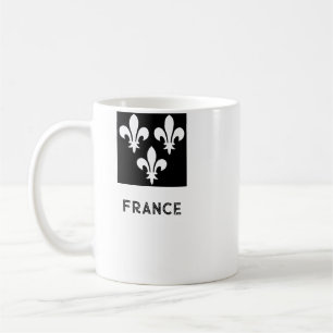 Medieval France Heraldic Print Monochromatic Art Coffee Mug