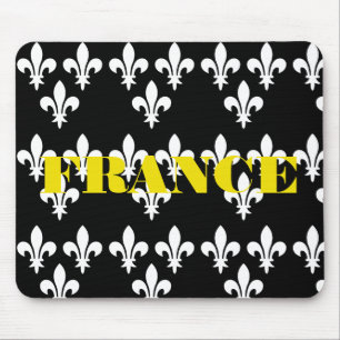 Medieval France Heraldic Print Monochromatic Art Mouse Mat