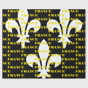 Medieval France Heraldic Print Monochromatic Art Wrapping Paper