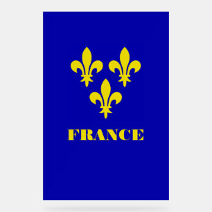 Medieval French Royal Standard Fidelity Heraldic Acrylic Sign