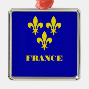 Medieval French Royal Standard Fidelity Heraldic Metal Tree Decoration