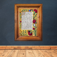 Medieval Illuminated Manuscript Gospel St John