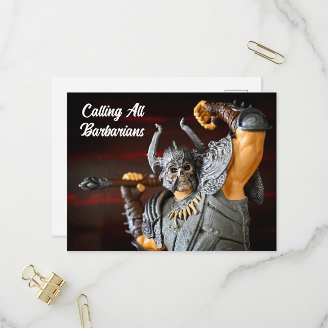 Medieval  invitation postcard (Front/Back In Situ)