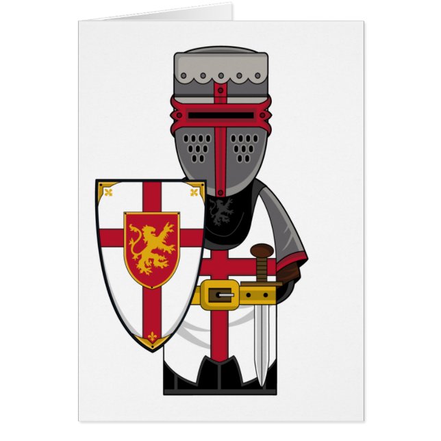 Medieval Knight in Helmet Card (Front)