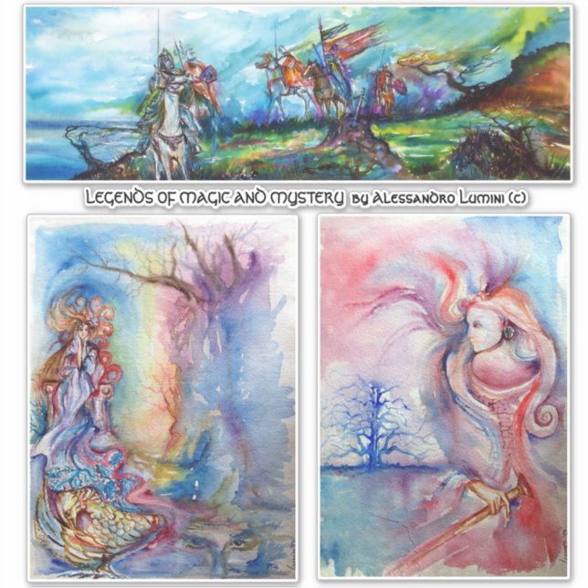 MEDIEVAL KNIGHTS HORSEBACK,LADY OF THE LAKE,AVALON (Front)