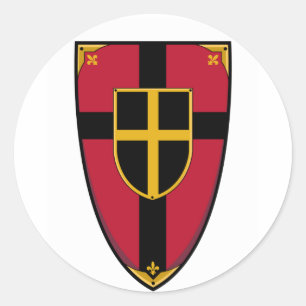 Medieval Knights Shield Sticker