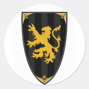 Medieval Knights Shield Sticker