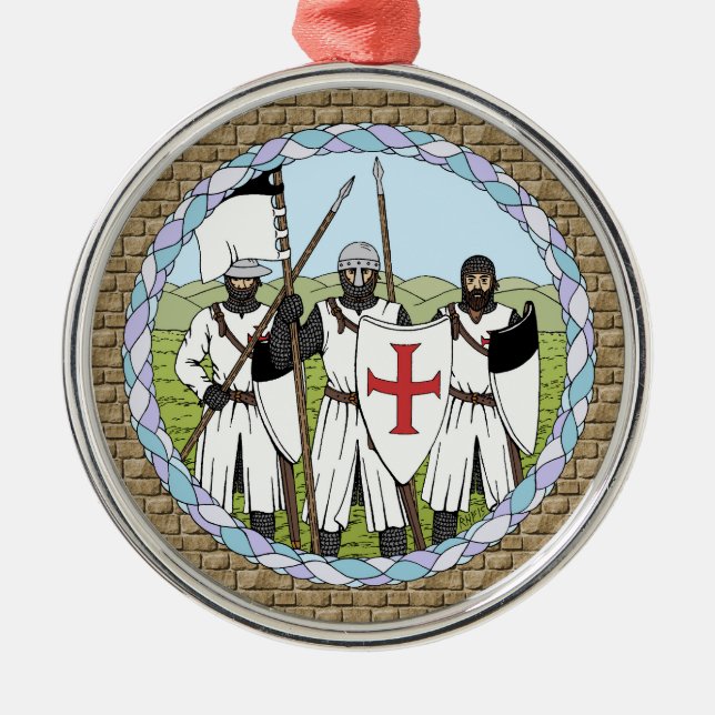 Medieval Knights Templar Metal Tree Decoration (Front)