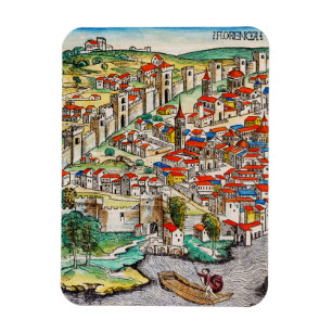 Medieval landmark of Florence in Italy Magnet