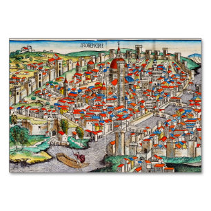 Medieval landmark of Florence in Italy Table Number