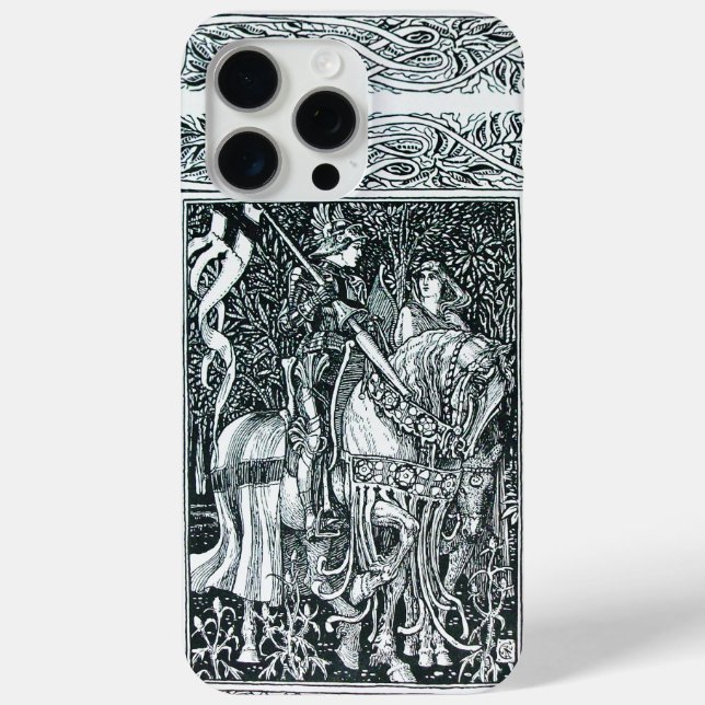MEDIEVAL LEGENDS Lady And Knight Horseback Floral Case-Mate iPhone Case (Back)