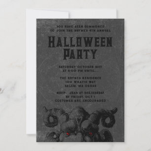 Medieval Monster Adult Halloween Party  Invitation