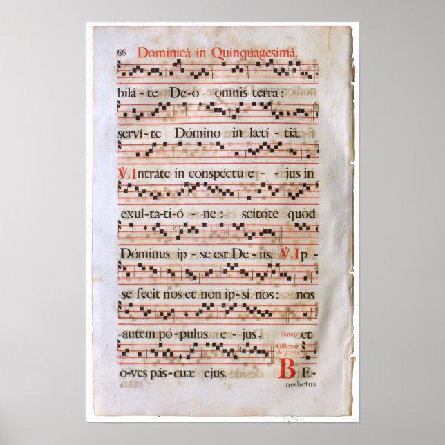 Medieval Music Score Poster (Front)