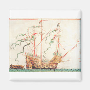 Medieval Naval Ship Magnet