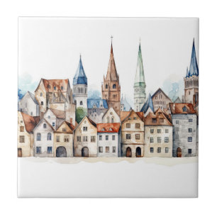 Medieval old city  tile