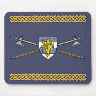 Medieval Poleaxes and Shield Mouse Mat