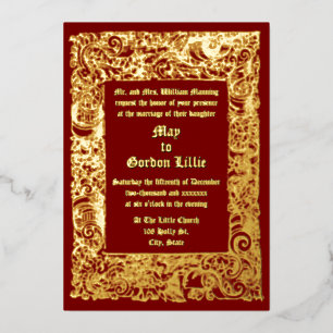 Medieval Renaissance Woodblock Border Wedding