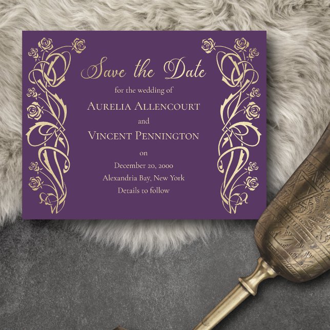 Medieval Royal Roses Wedding Save the Date (Creator Uploaded)