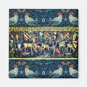 MEDIEVAL RUG OR TAPESTRY FOR METAL DOLLHOUSES 2 MAGNET