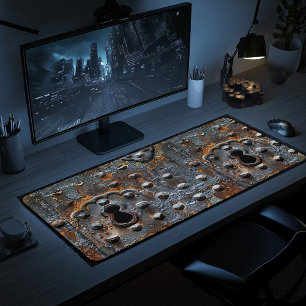 Medieval Rustic Trunk Iron Print Desk Mat