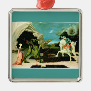 Medieval Saint George and the Drago Metal Tree Decoration